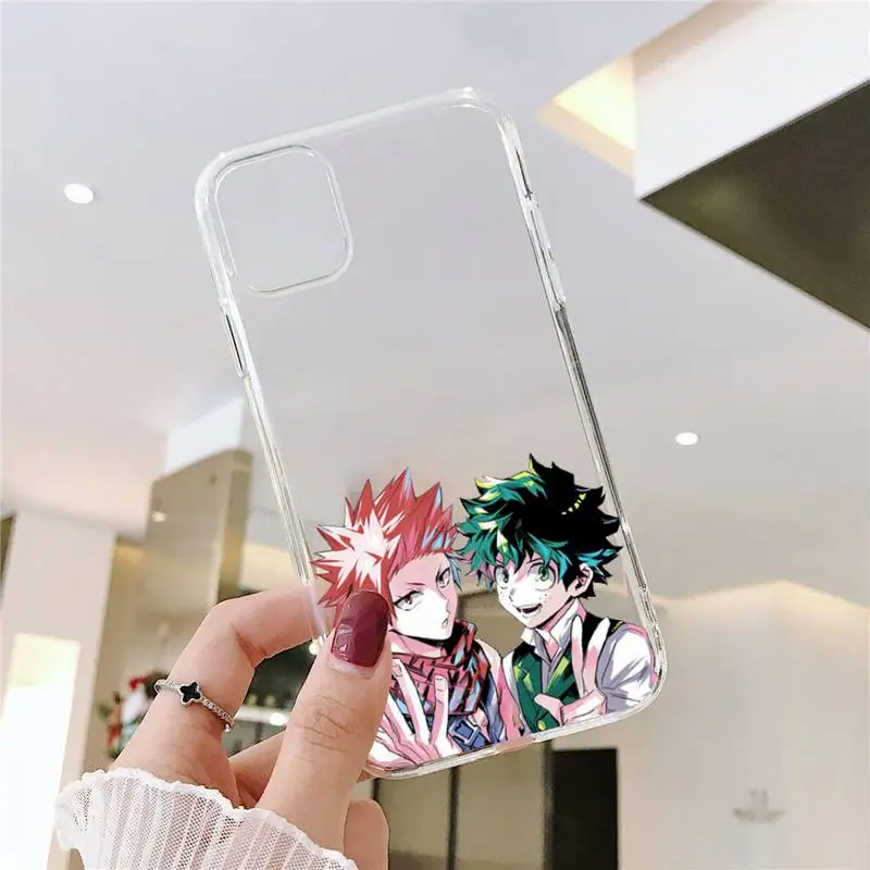 

My Hero Academia Boku Phone Cases Transparent soft For iphone 5 5s 5c se 6 6s 7 8 11 12 plus mini x xs xr pro max