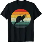 Винтажная Ретро футболка хорька, винтажный подарок для мужчин, женщин и мужчин, забавная черная футболка