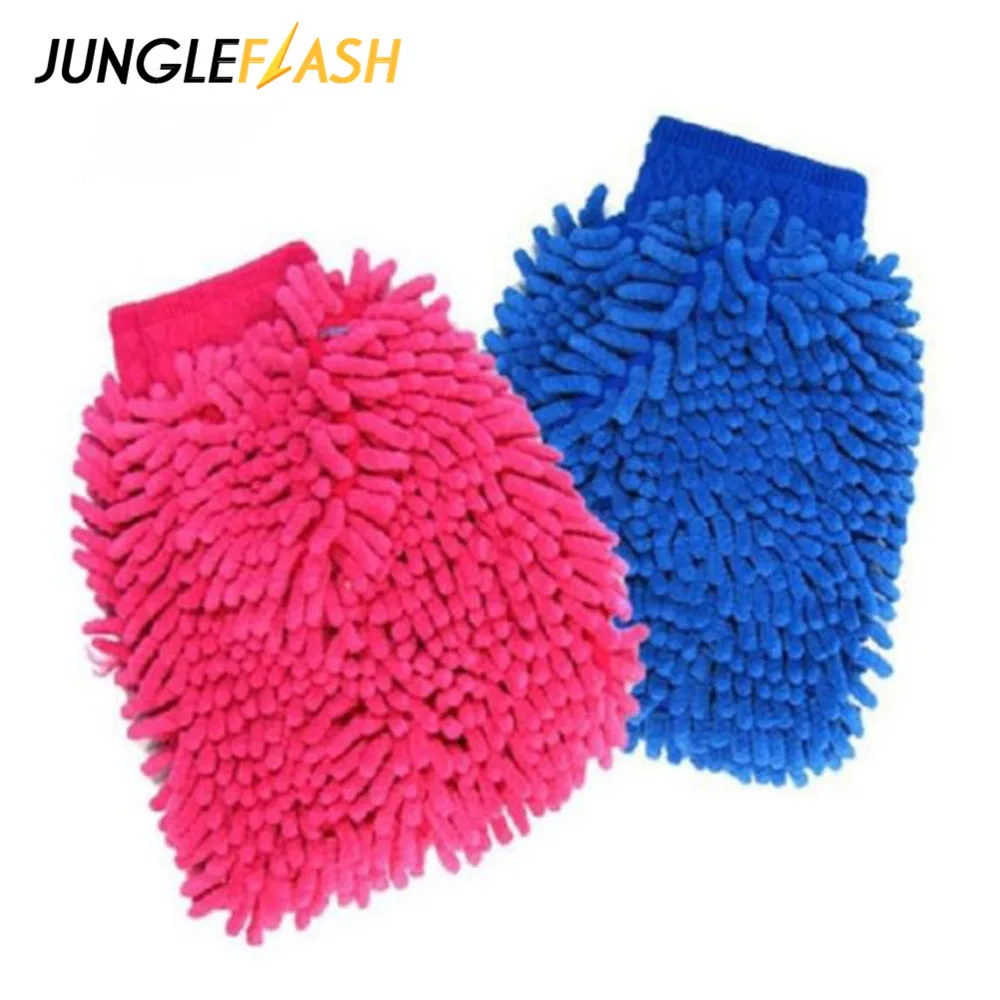 Перчатка для мытья машины JUNGLEFLASH ультратонкое волокно шенилловая микрофибра