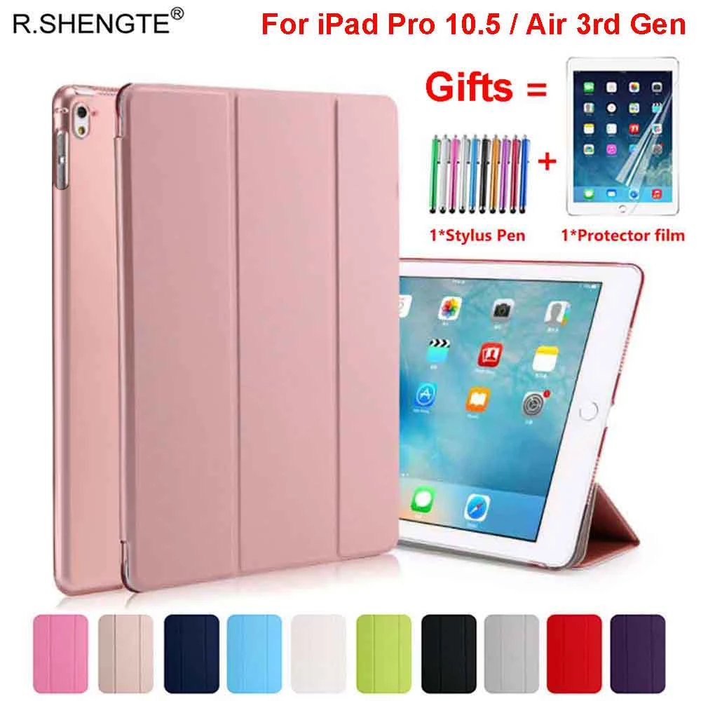 Для iPad Pro 10,5 чехол /iPad Air чехол, тонкий кожаный чехол-подставка для iPad Air 3 Чехол Fundas со стилусом+ пленка