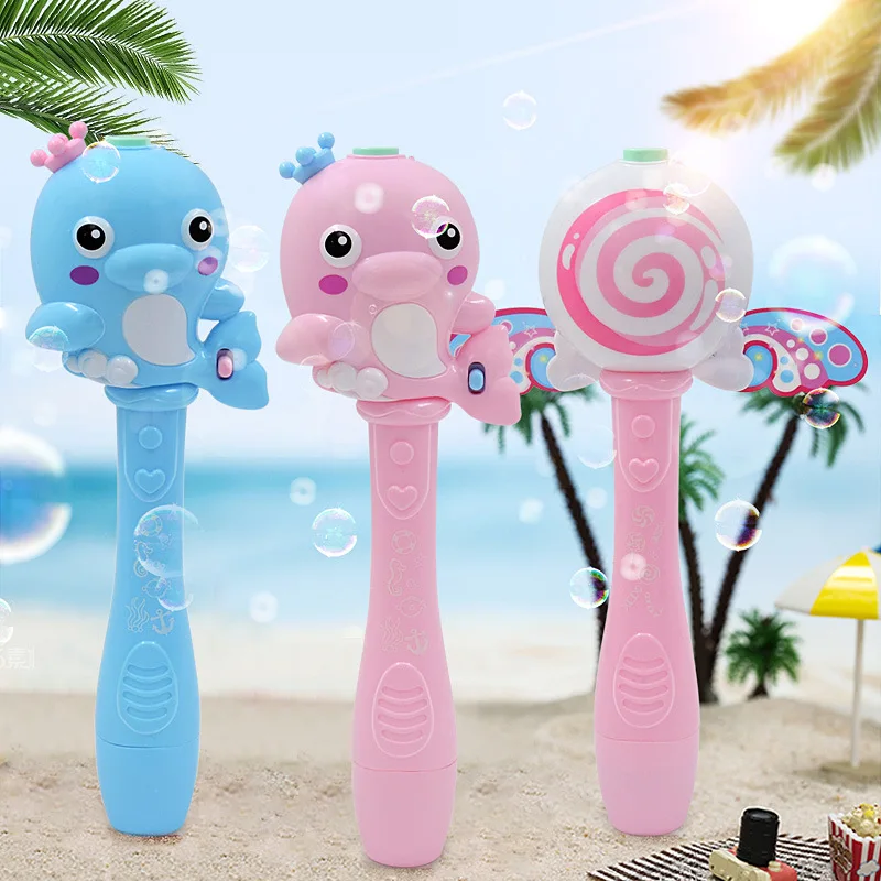 Электрическая волшебная палочка автоматический мыльный пузырьковый дующий