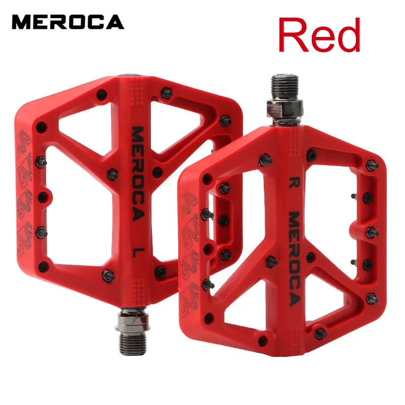 MEROCA Mountain Bike Pedal Nylon Fiber 9/16 Inch Widened Non-slip New 2021 Platform bicycle Accessories | Спорт и развлечения