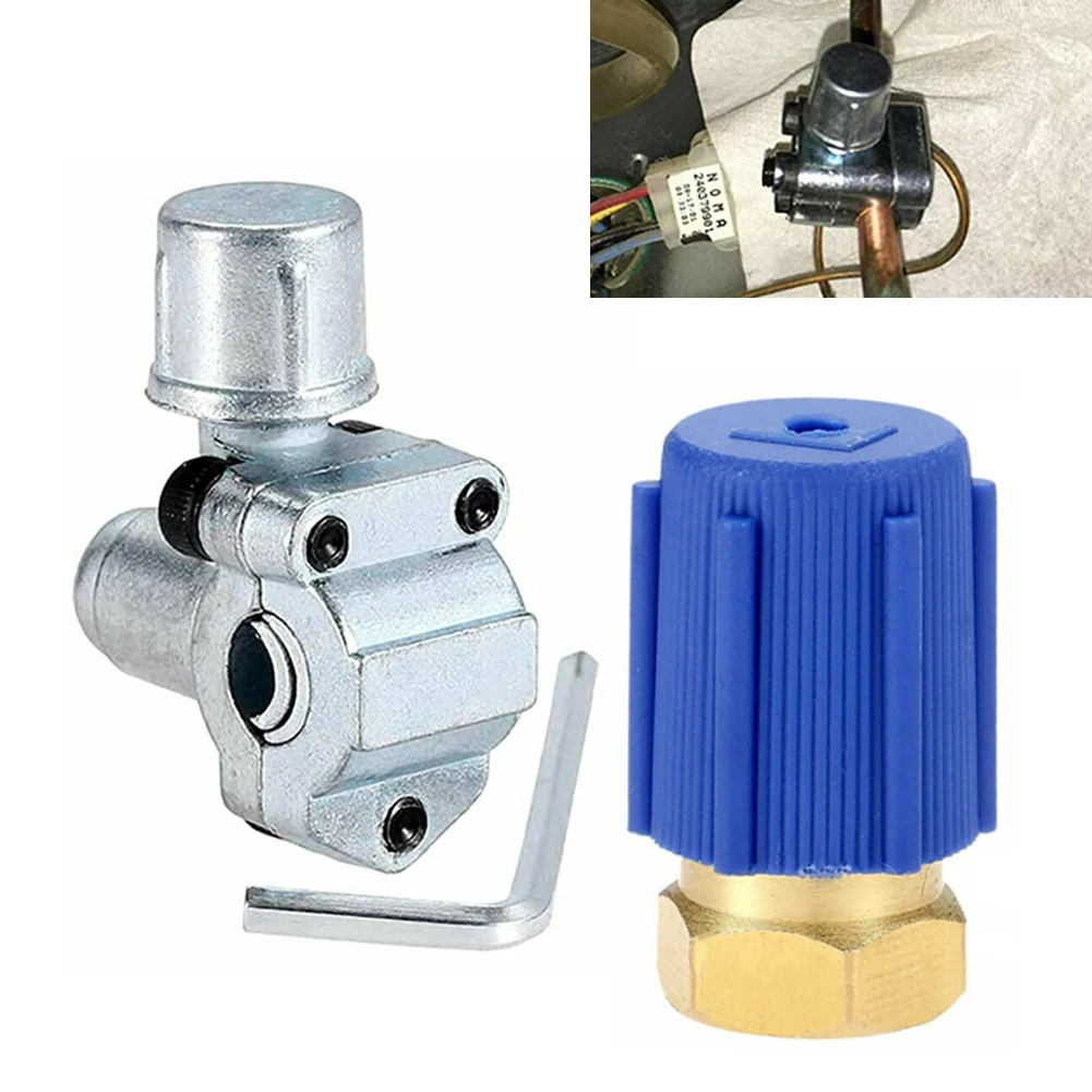 

New A/C Retrofit Valve BPV31 Bullet Piercing Valve With Dust Cap Low Side For Air Conditioning Refrigerant R12 R22 R134A