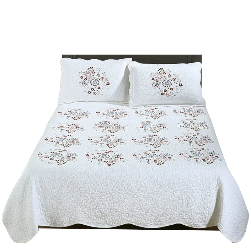 Простое покрывало для кровати комплект стеганых одеял вышитые стеганые одеяла