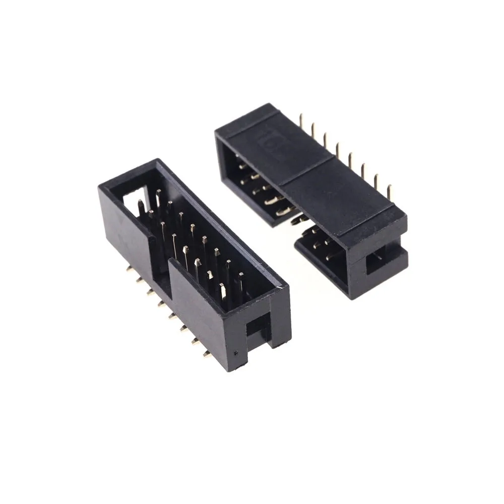100 шт. SMT 2 54 мм 2x8 контактов 16 P заглушенный корпус IDC разъем прямой штекер ряда SMD PCB