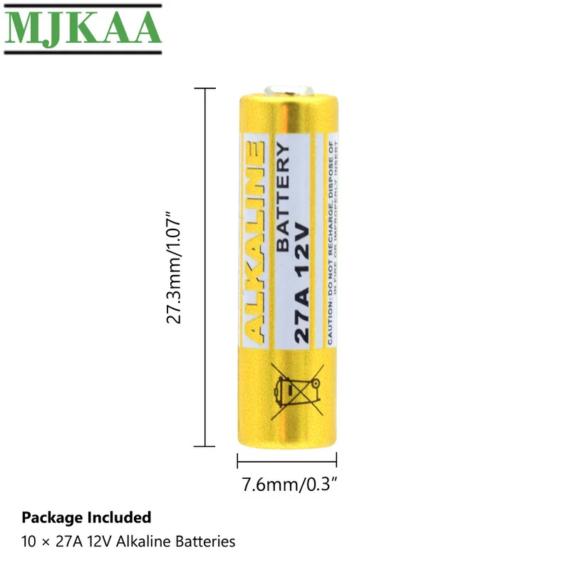 Первичная сухая щелочная батарея MJKAA 20 шт. 27 а 12 В G27A A27 GP27A L828 V27GA EL812 EL 812 CA22 ALK27A для
