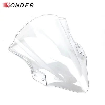 Clear Для Kawasaki Ninja 400 250- мотоцикл высокого качества PC Пластиковые ветровое стекло лобовое стекло Baffle ветровые дефлекторы Ninja400 - Цвет: Clear