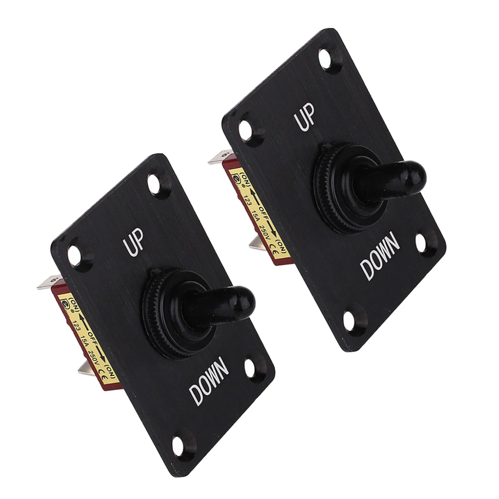 

2pcs Boat 3 Pin Up Down On/Off/On Momentary Toggle Switch Panel 12V 15A