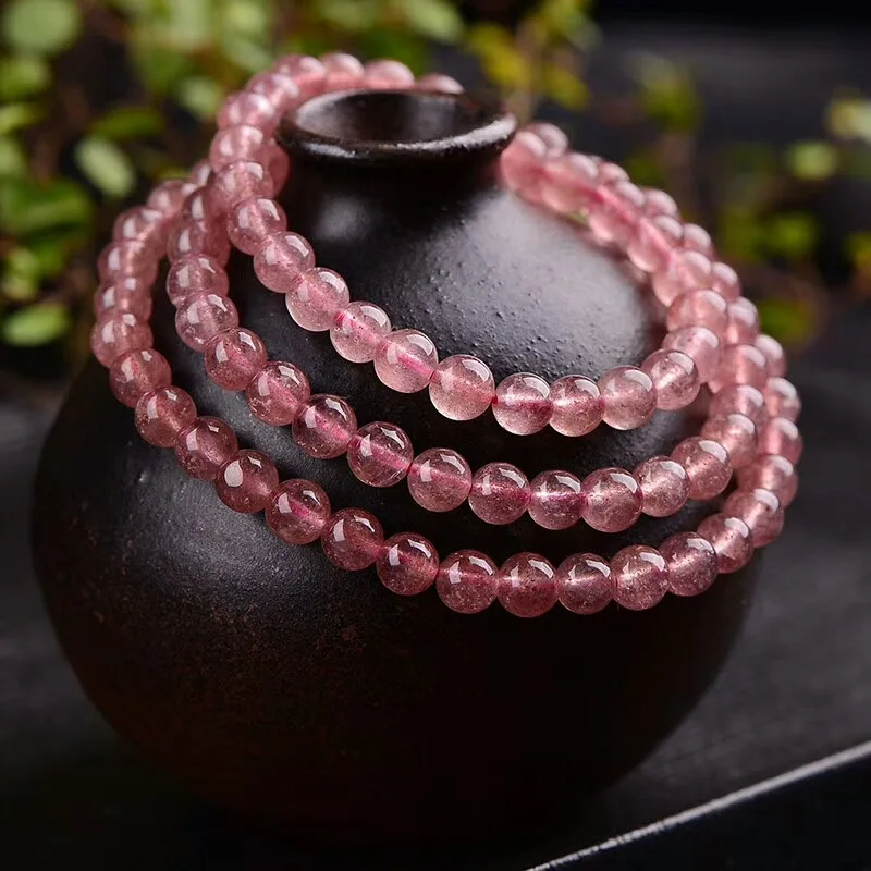 

Клубничный кристалл обсидиан натуральный камень браслеты из ниток для женщин мужчин счастливые Бусины В Стиле Йоги браслет Ювелирные изде...