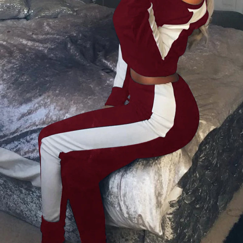 Спортивный женский спортивный костюм осенне-зимний штаны с длинным рукавом