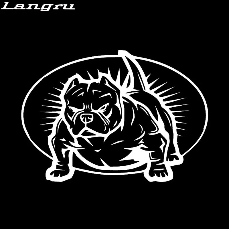 Langru 17 9*12 6 см Американская бульли мама папа виниловые графические наклейки
