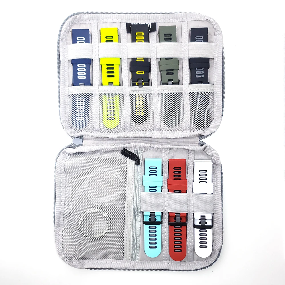 

For Apple Watch Band Watch Band Case Travel Organizer Bag Box Pouch For Samsung/Huawei Smart watch Strap Organizer Holder Bag