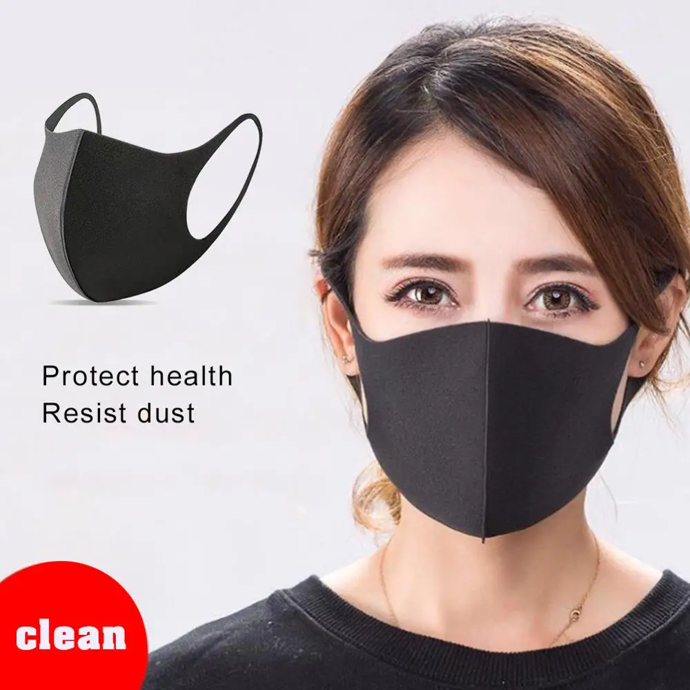 3Pcs Anti-haze Washable Mask Earloop 3D Ice Silk Cotton Cycling Anti Dust Filter Mouth Face Care Respirator For Summer | Безопасность и