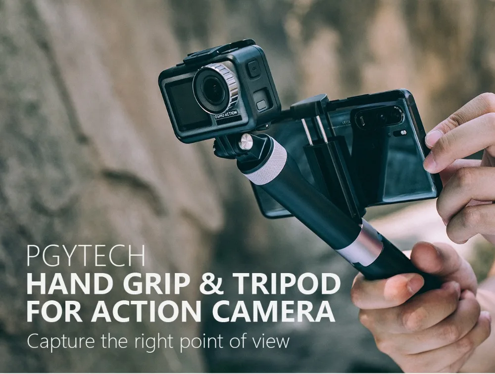 PGYTECH DJI OSMO карманная селфи палка рукоятка и аксессуар крепление для DJI Osmo карманная/экшн-Камера Gopro Hero 6 5 4/аксессуары