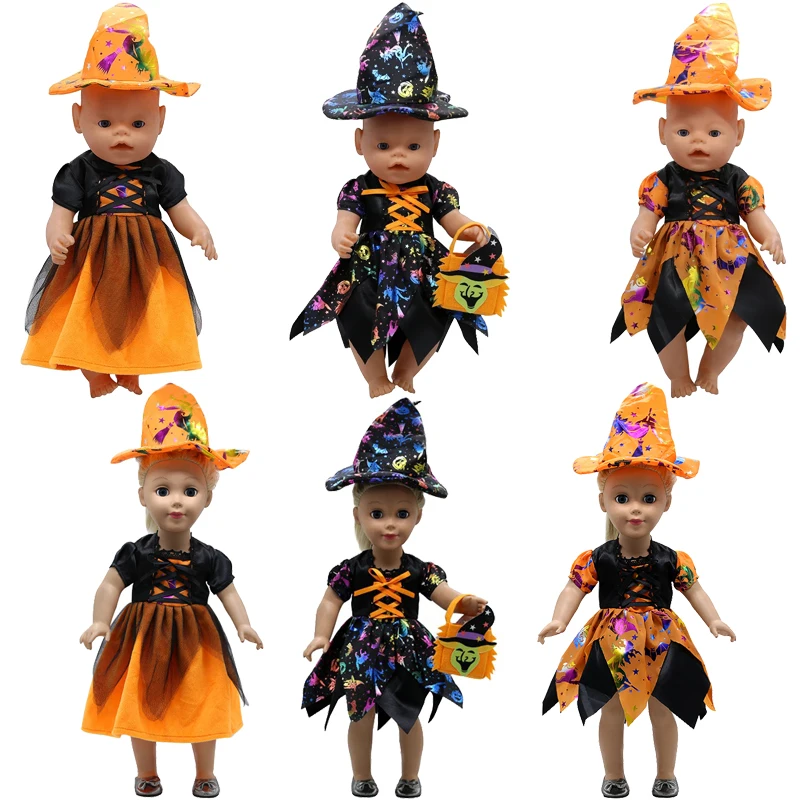 Одежда для маленьких кукол милое платье ведьмы на Хэллоуин подходит детей 43 см