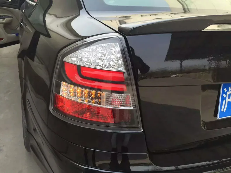 Автомобильный Стайлинг для Skoda Octavia Задние фонари 2005- Octavia задний фонарь светодиодный задние фары DRL тормоз Обратный Авто аксессуары
