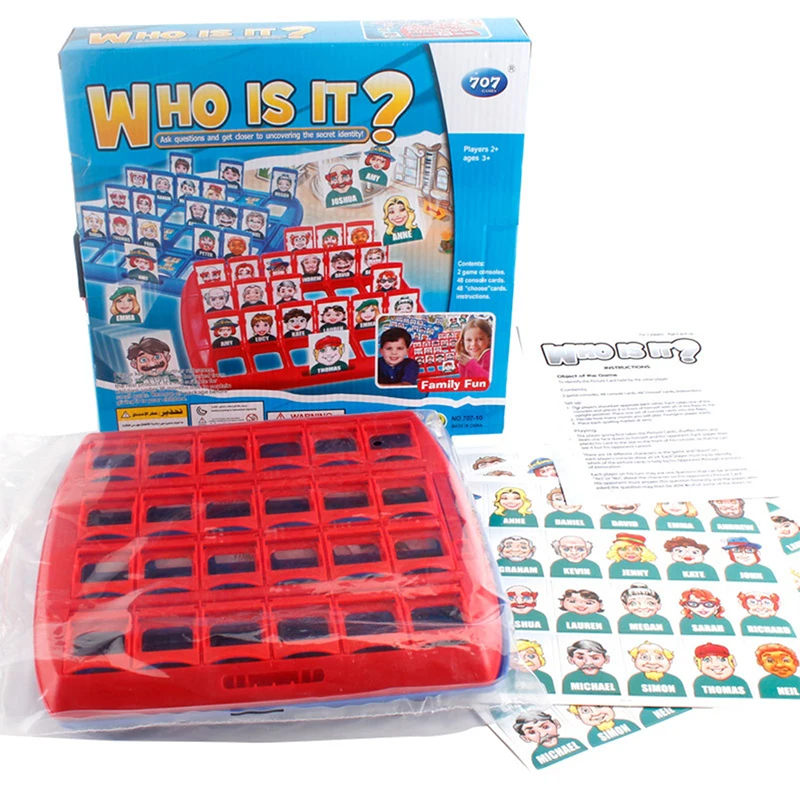 

1pc Logic Reasoning Children's Desktop Games Guess Who He Is Classic Board Games Interesting Family Guests Toys Children's Toys