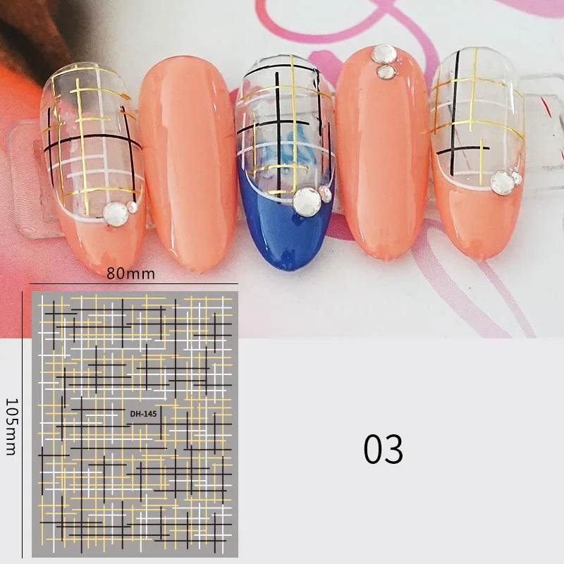 

Nail Line Applique 3d Curved Stripe French Line Sticker With Adhesive Nail Decoration