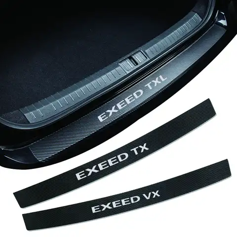 Наклейка на задний бампер автомобиля EXCEED VX TX TXL, Защита краев, наклейка из углеродного волокна
