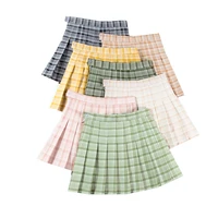 harajuku ladies plaid mini skirt sweet women pleated short skirts high waist a line womens mini skirts streetwear short skirt