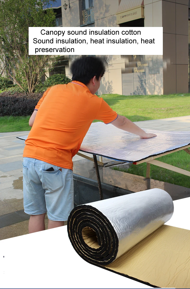 

Iron sheet canopy soundproof cotton sound-proof pad sound-proof pad waterproof soundproof film self-adhesive outdoor