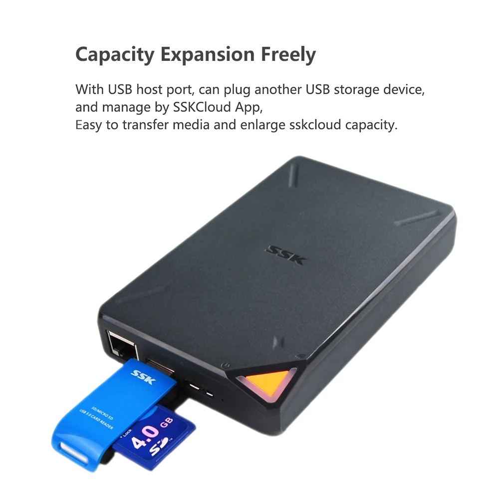 SSK личный беспроводной внешний жесткий диск Hisk Smart 1 ТБ флэш память 2 4 ГГц Wi Fi