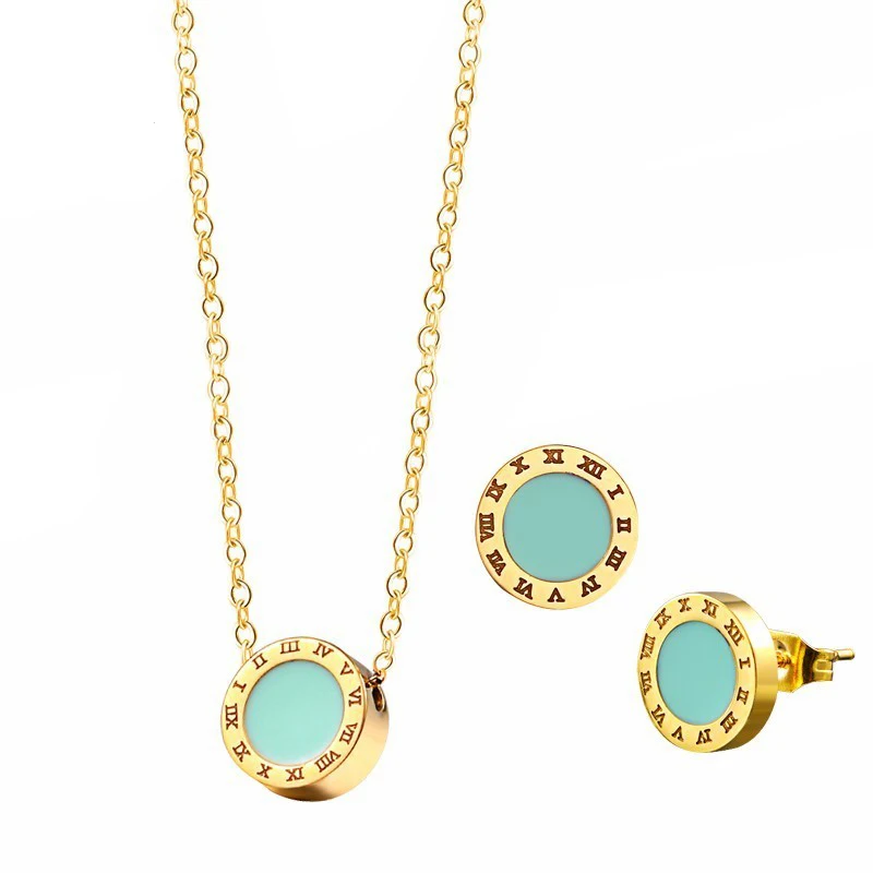 Серьги RIR с черным розовым зеленым белым камнем римскими цифрами подарок на день