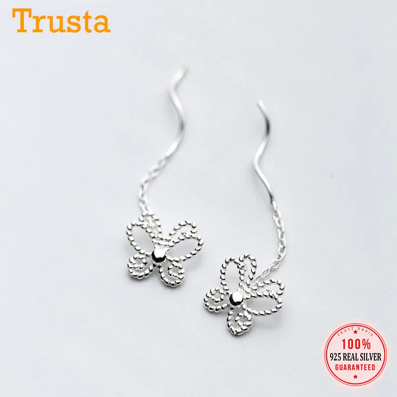 Trusta Fashion 2019 100% 925 пробы маленькая бабочка 3 5 см связанные дропшиппинг девушки