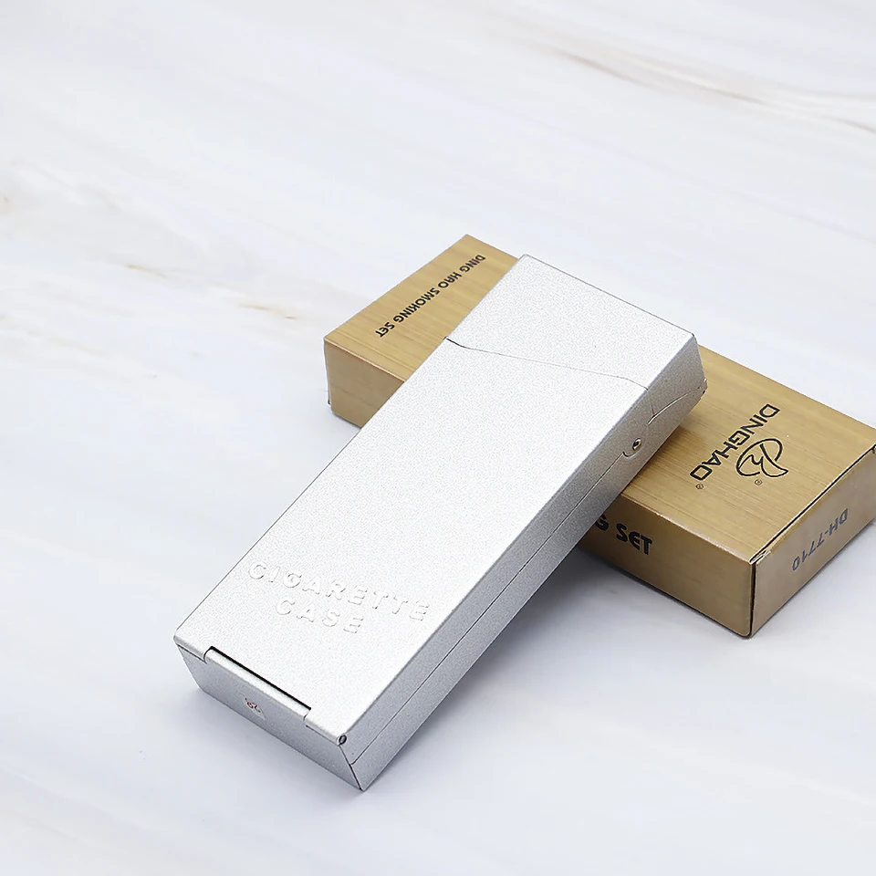 Holds 20 Cigarettes Aluminium Alloy Cigarette Case Cover Portable Ladies Box Sleeve Tobacco Smoking Accessories | Дом и сад