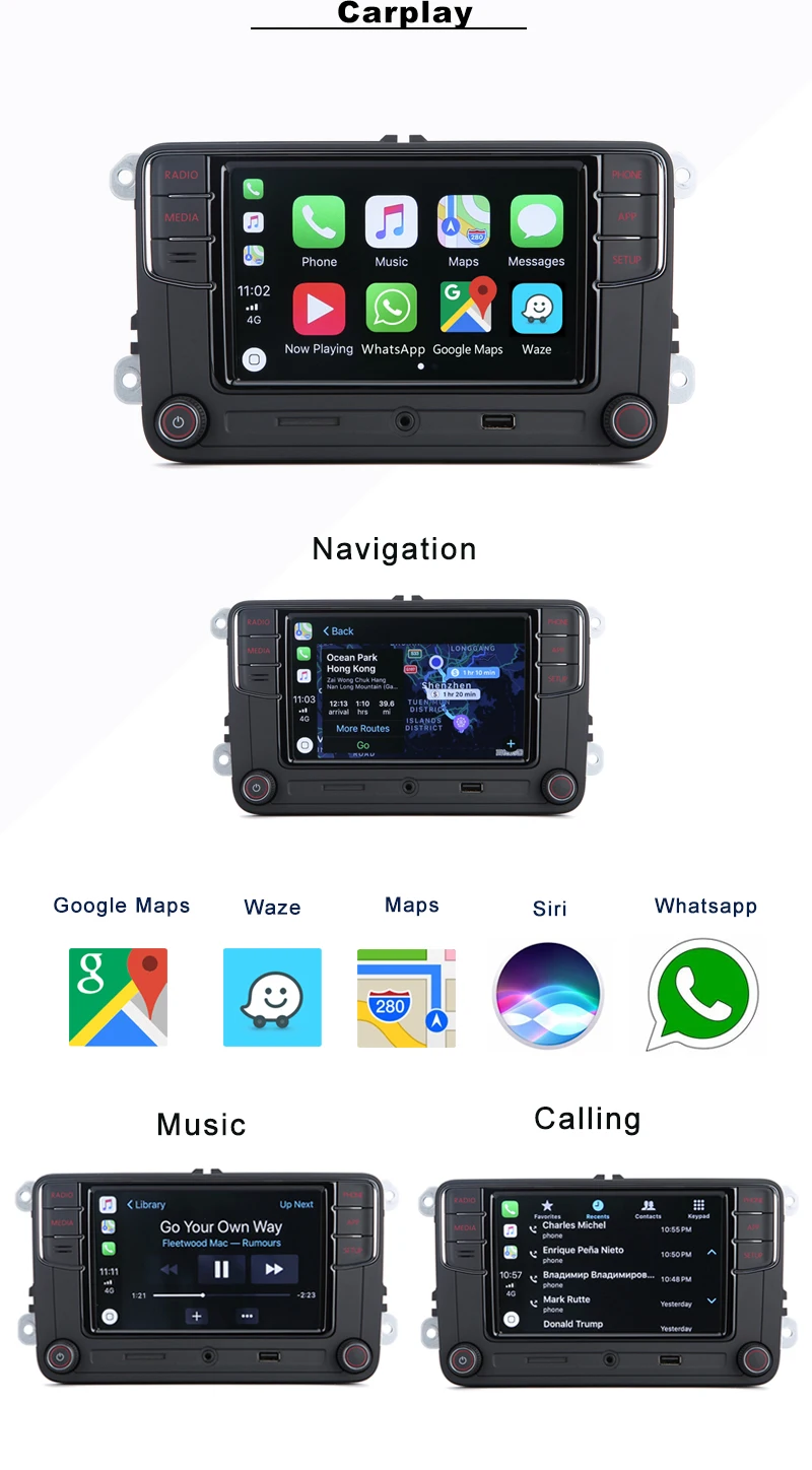 Desay RCD330 автомобильное радио Carplay Зеркало Ссылка RCD340 Plus 6RD 035 187B для VW Polo Golf Passat MK5 MK6 B6 B7 Tiguan Eos Bettle T5