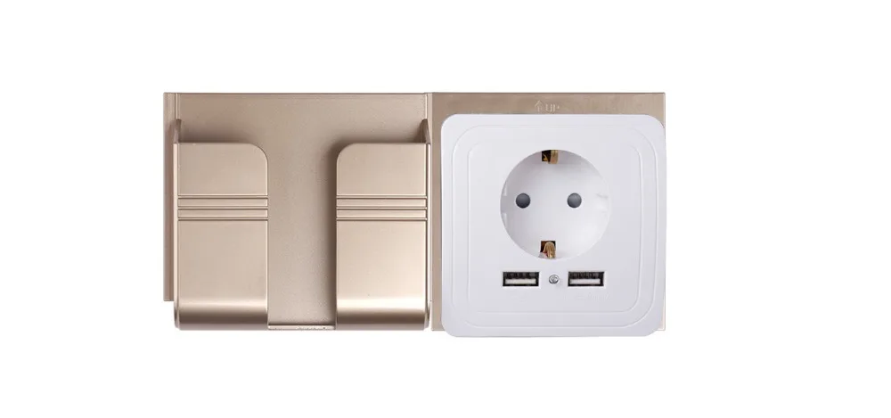Bcsongben, двойной USB порт, настенное зарядное устройство, адаптер для зарядки, 2А, настенное зарядное устройство, адаптер, штепсельная розетка европейского стандарта, розетка, черная, белая, серебристая