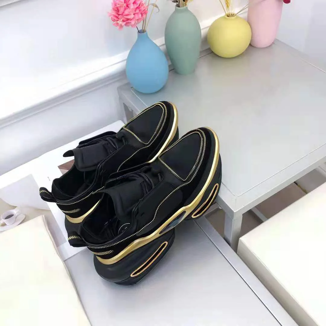 Женские кроссовки на молнии черные | Обувь