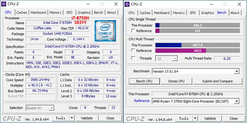 

8TH COFFEE LAKE Processor I7-8750H SR3YY MODIFIED CPU 2.2GHz 6C12T BGA to LGA 1151