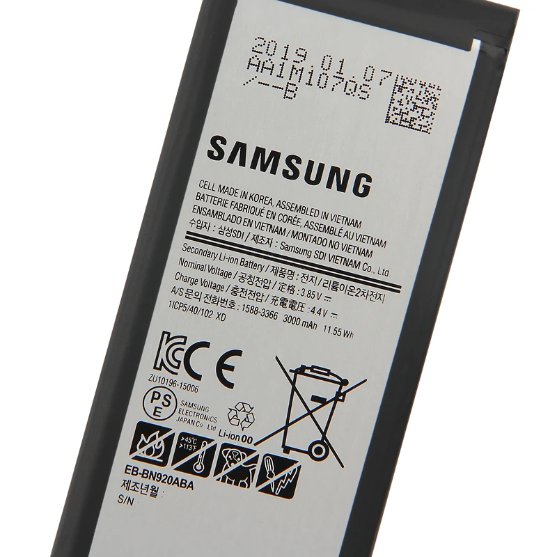 SAMSUNG оригинальный аккумулятор телефона EB BN920ABA BN920ABE для Samsung GALAXY Note 5 N9200 N920t N920c Note5 SM