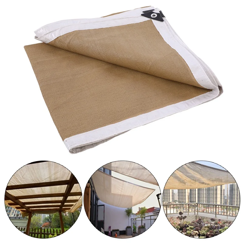

Square Shade Sail Outdoor Sun Shade Net Anti-UV Awnings Sun Shelter Garden Patio Pool Shade Sail Windproof Sun Shade Net