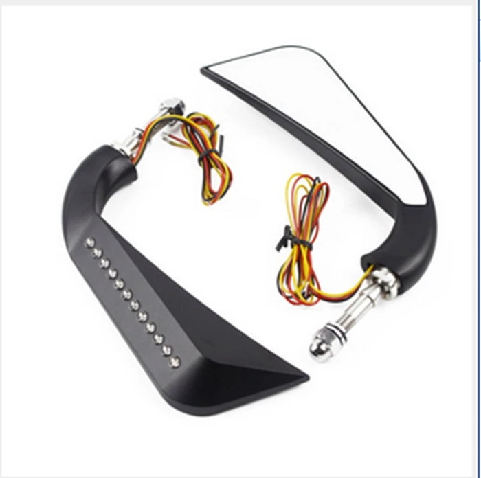 

5/16 дюймовый мотоциклетный зеркальный боковой задний вид светодиодный ным поворотным сигналом ходовой свет для