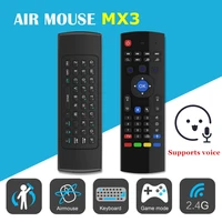 2 4g mx3 air mouse smart voice remote control rf wireless keyboard ir learning fly mouse mx3