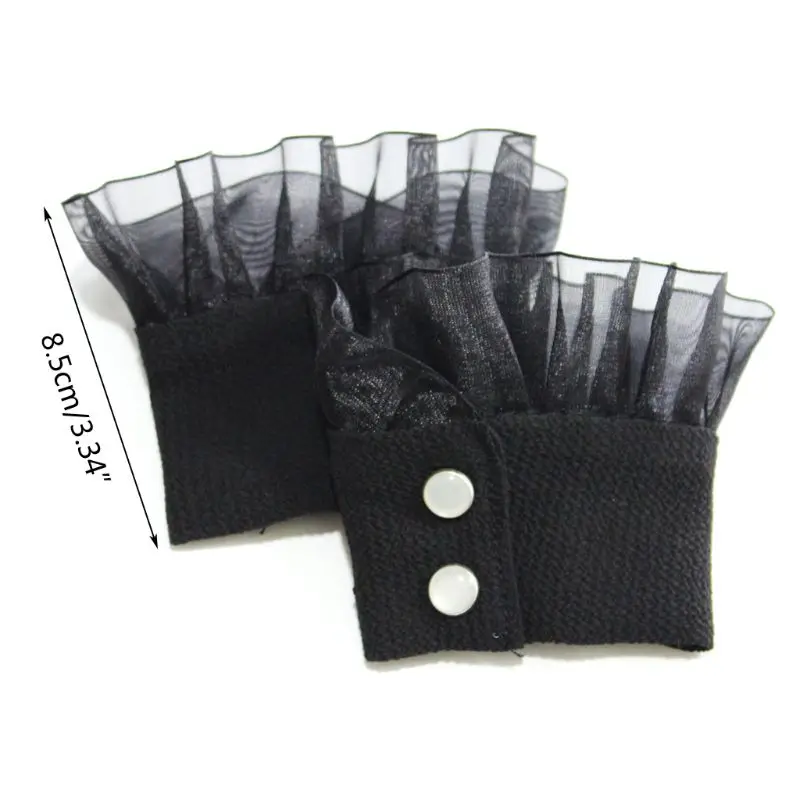 Женский винтажный вязаный эластичный свитер с оборками и съемными манжетами |