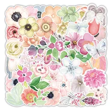 10/30/50PCS Mixed Pretty Flowers Aesthetics Stickers Laptop Phone Suitcase Guitar Bike Waterproof Graffiti Sticker Decal Kid Toy