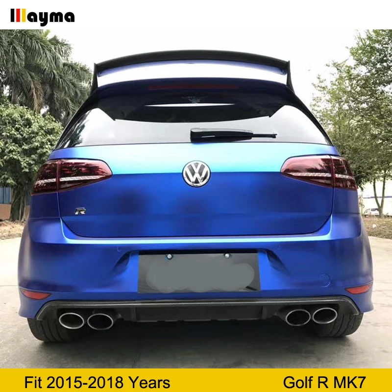 Гольф 7 MK7 R углеродного волокна заднего бампера для губ Диффузор Volkswagen VW 2015 2018 Golf7