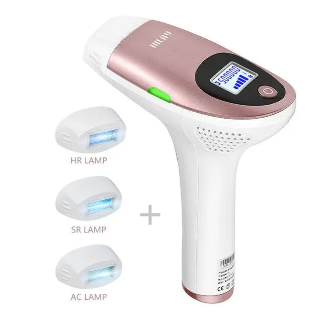 3 IN 1 Pink Mlay IPL эпилятор для удаления волос лазерная машина для постоянного удаления волос для лица 3в1 электрический эпилятор лазер 300000 вспышек - Цвет: 3 IN 1 Pink