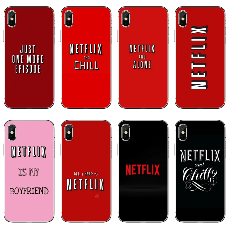 Чехол для телефона Accessories для Huawei P30 P20 Pro P10 P9 P8 Lite Y5 Y6 Y7 Y9 P Smart Plus 2019 в стиле "Netflix and Chill".