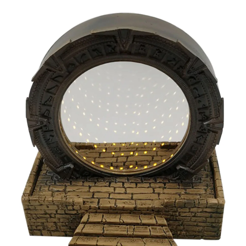 

Magic Resin Gate Figurine Statue Household Craft Sculpture with LED Light Home Outdoor Garden Home Decoration Ornament