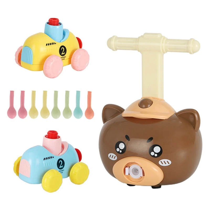 

Cartoon Animal Balloon Powered Car Fun Inertial Power Car Balloon Toy for Children Gifts