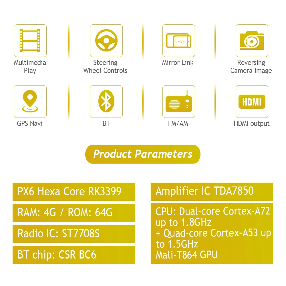 Android 9,0 стерео головное устройство радио с PX6 4G+ 64G DSP для 2008- Mitsubishi Lancer EVO X Ralliart