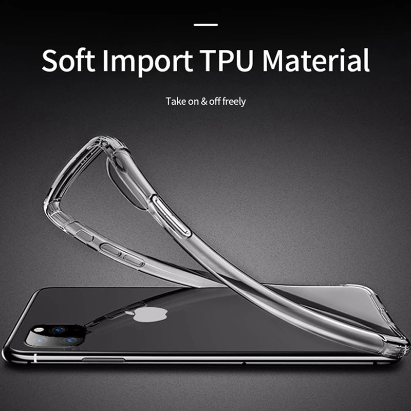 

Case For iPhone 11 12 Pro Max XS Max XR X Soft TPU For iPhone 5 6 6s 7 8 SE 2020 Back Cover Phone Case