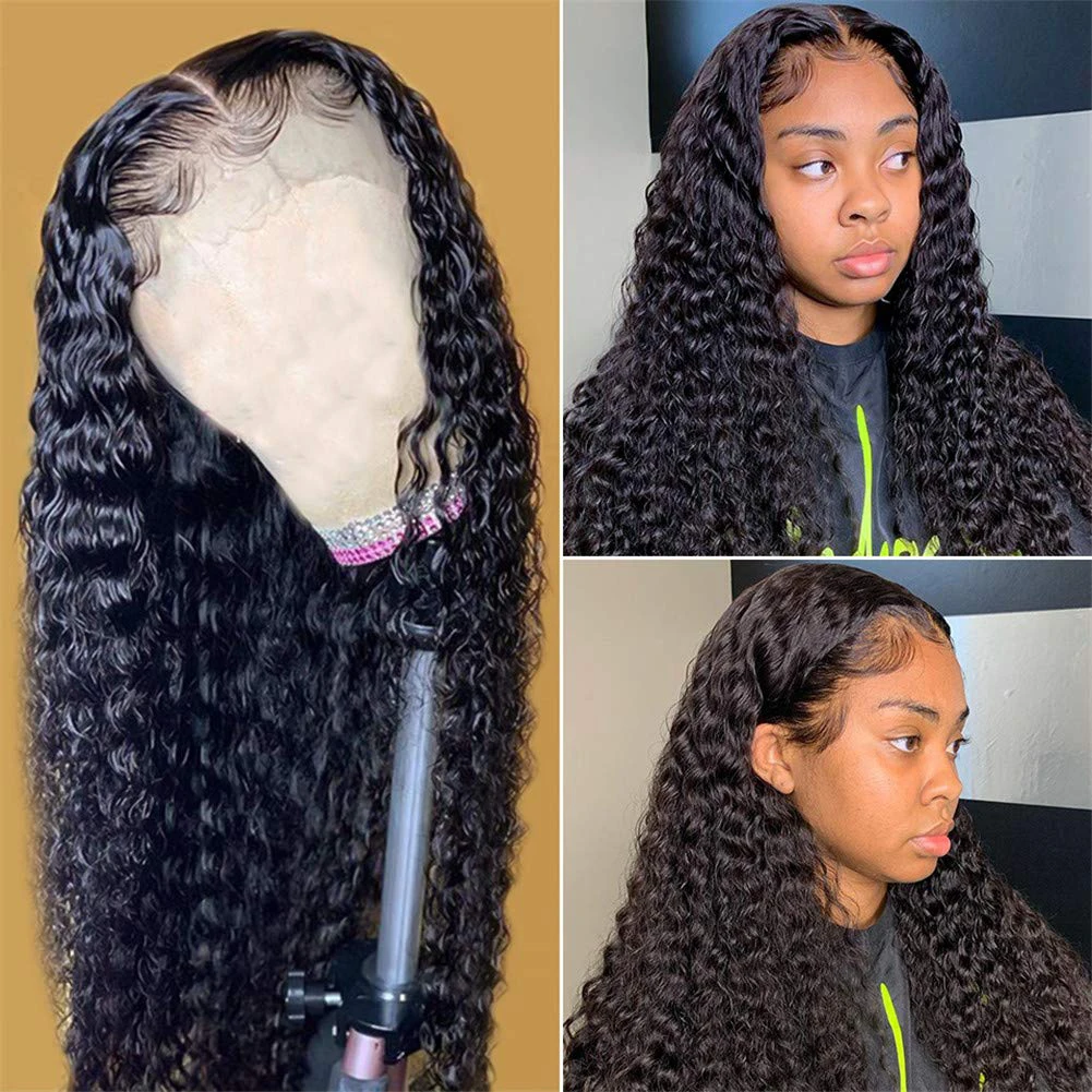 

13x4 Deep Wave Frontal Wig 4x4 Deep Wave Closure Wig 30 Inch Lace Front Human Hair Wigs For Women Brazilian Curly Human Hair Wig