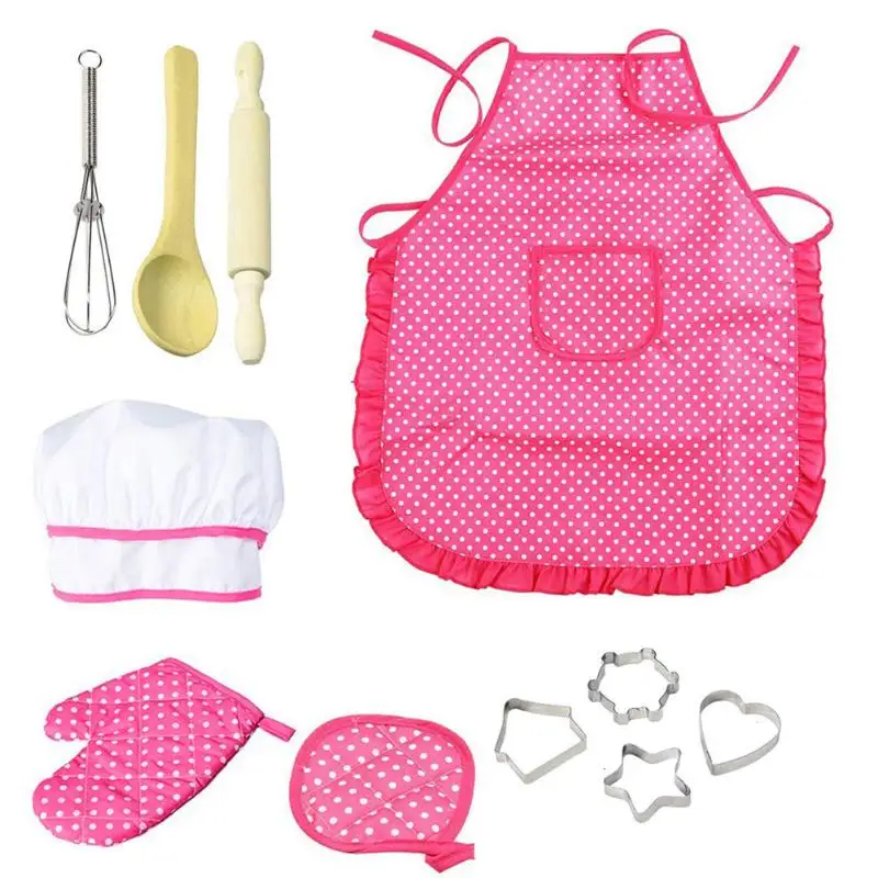 Детский фартук для приготовления пищи 11 шт. детский набор и выпечки кухонный