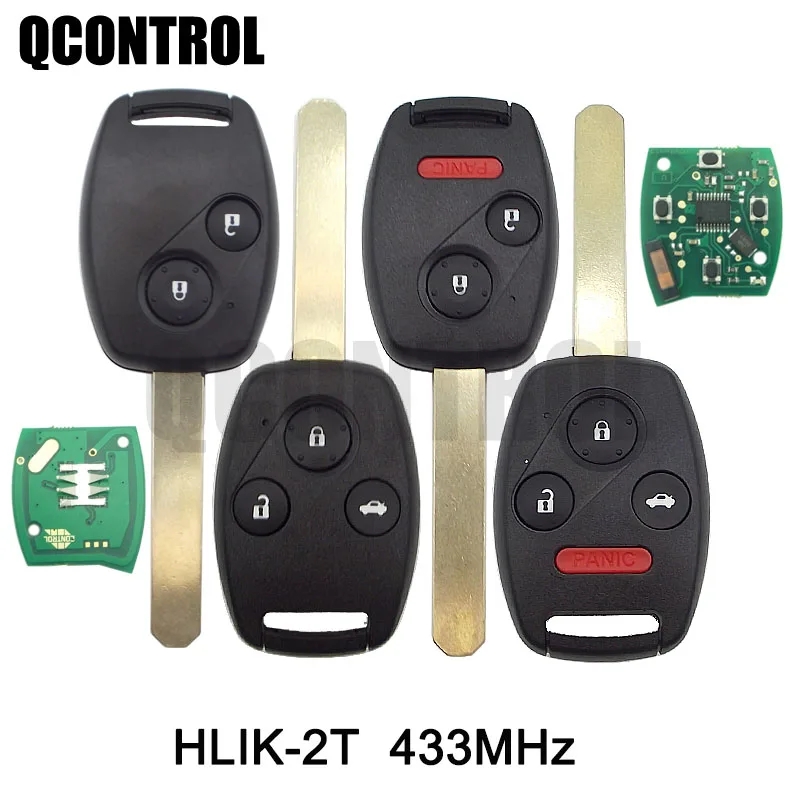 QCONTROL новый автомобильный ключ с дистанционным управлением 433 МГц для Honda HLIK 2T Accord