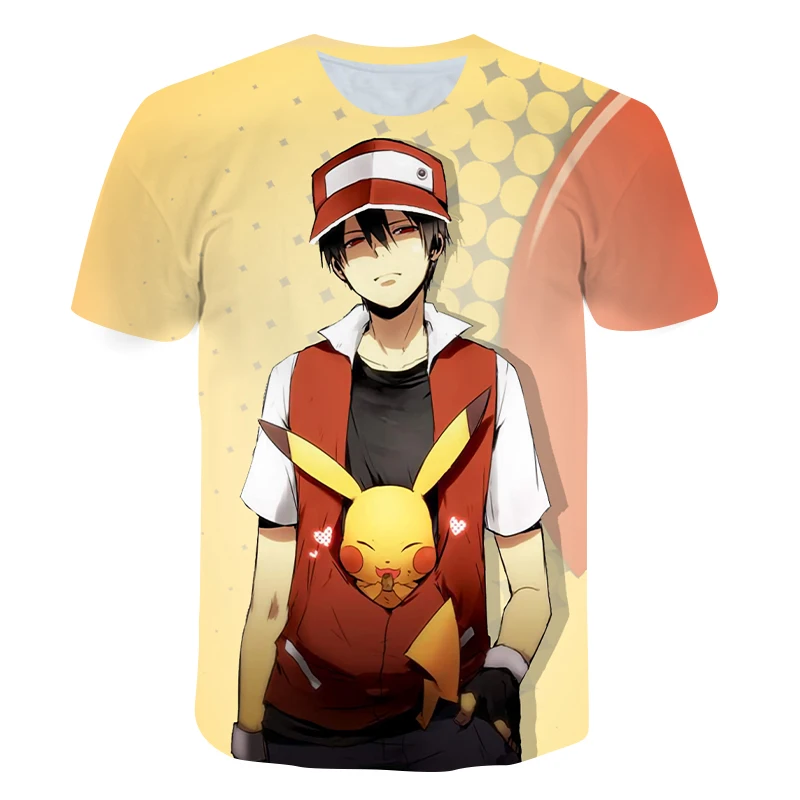 

Pikachu T-Shirt 3D Cartoon Printed Summer Short Sleeve Harajuku T Shirts for Boys Girls Baby High Quality Sportshirt Kids Tops